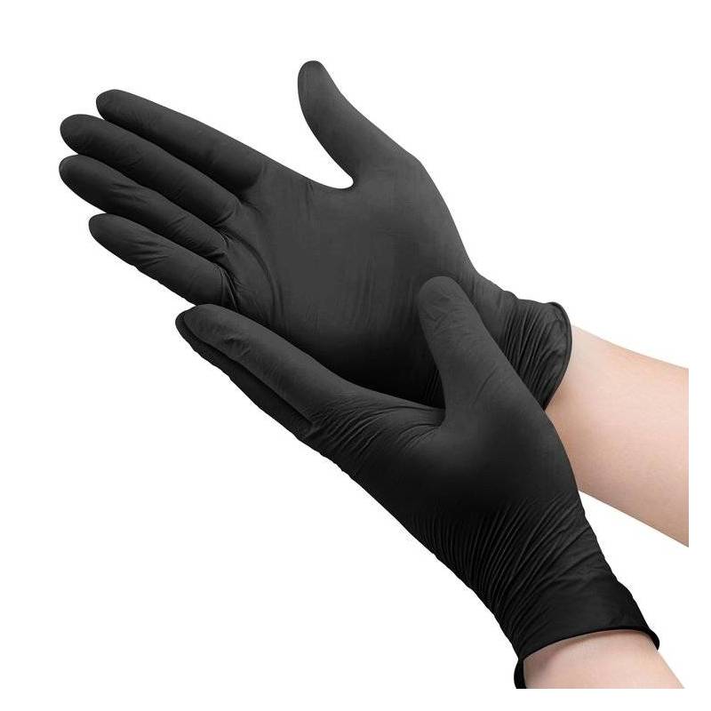 GANTS NITRILE NOIRS (x100)