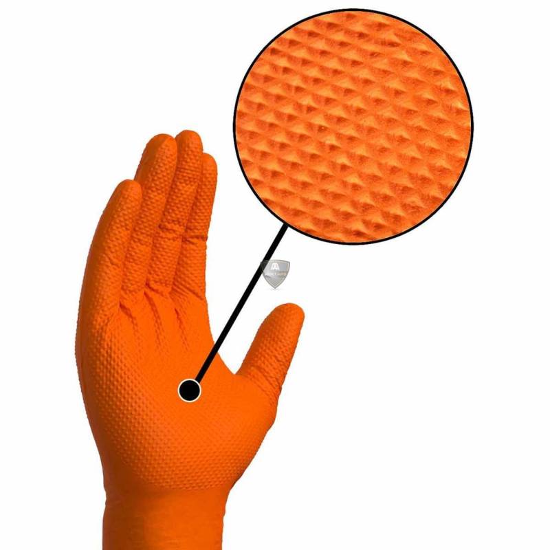 GANTS NITRILE ORANGE TEXTURES (x50) GANTS NITRILE ORANGE TEXTURES (x50)