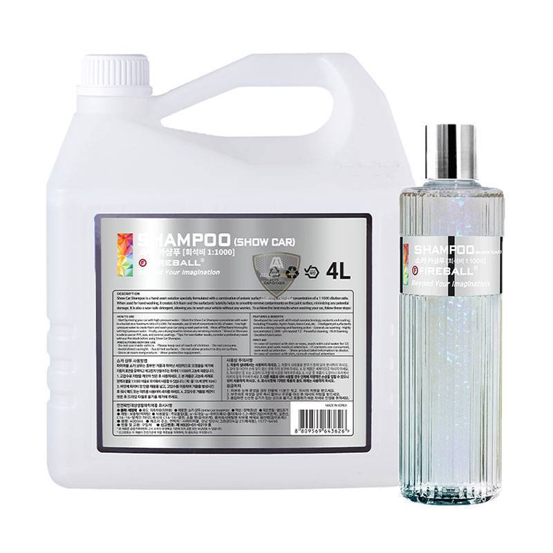 Fireball Show Car – shampoing voiture pour carrosserie protégée – 500 ml & 4 L