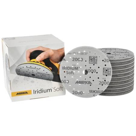 DISQUE ABRASIF SUR MOUSSE IRIDIUM SOFT 150mm (x20)