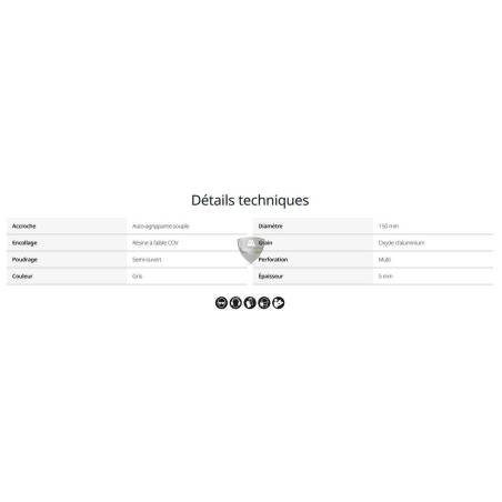 DISQUE ABRASIF SUR MOUSSE IRIDIUM SOFT 150mm (x20)