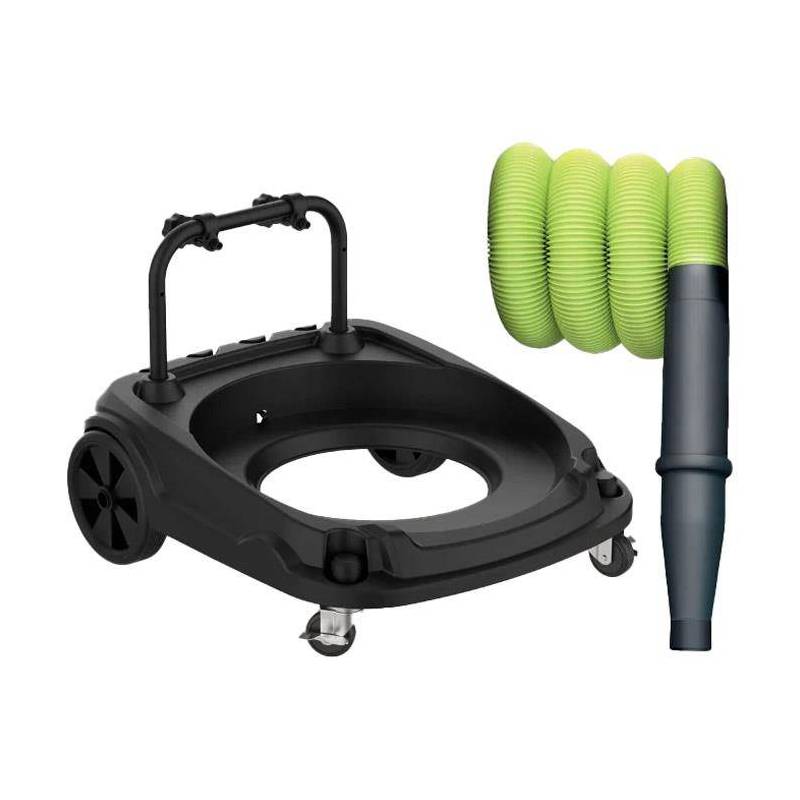 KIT SUPPORT A ROULETTES ET TUYAU 5M POUR BIGBOI SUCKR PRO PLUS