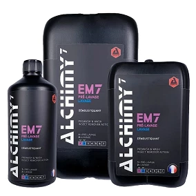 Mousse de prélavage voiture Alchimy7 EM7 - Nettoyage intensif pré-polissage - 1 L, 2.5 L, 5 L